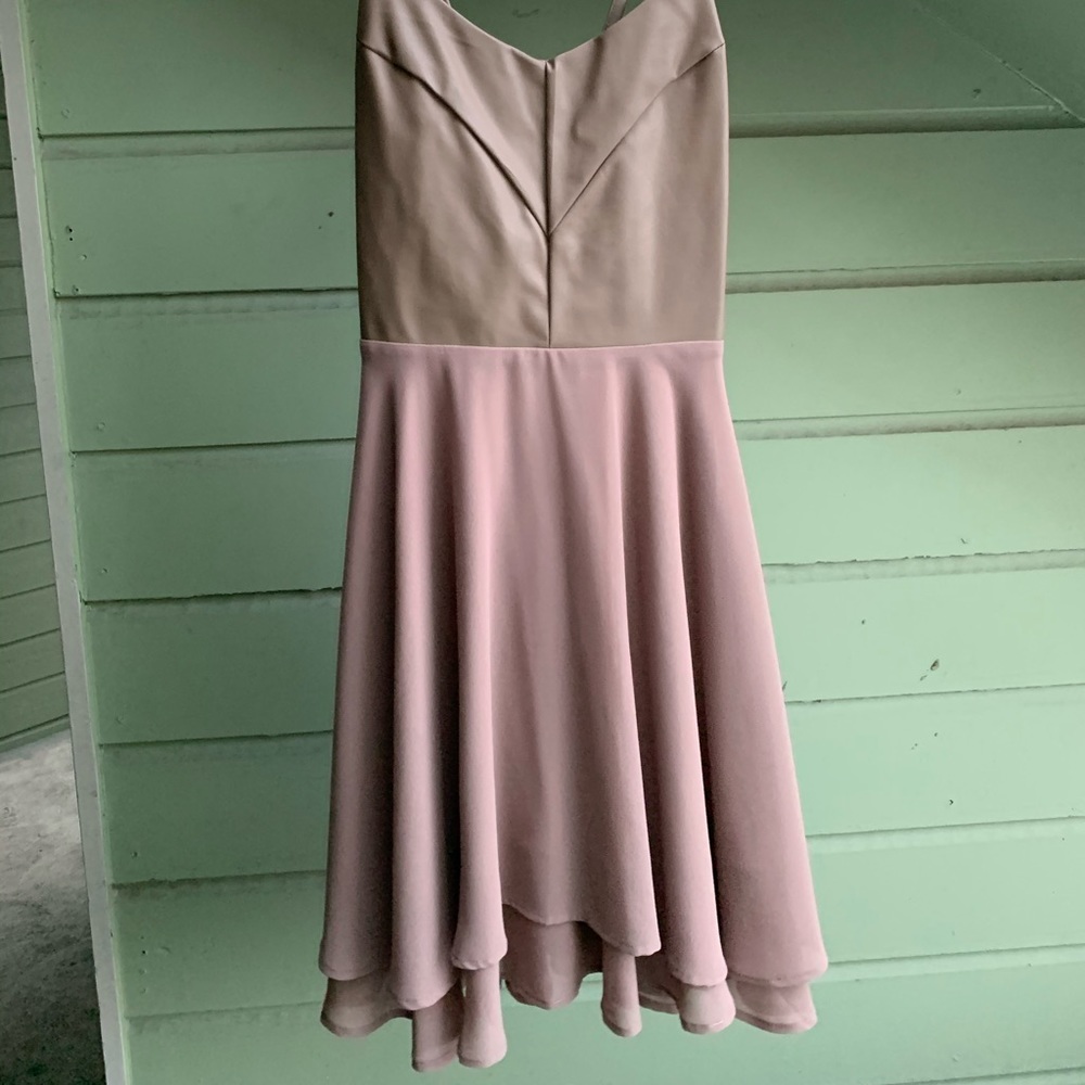 Taupe Party Dress- great as a wedding guest